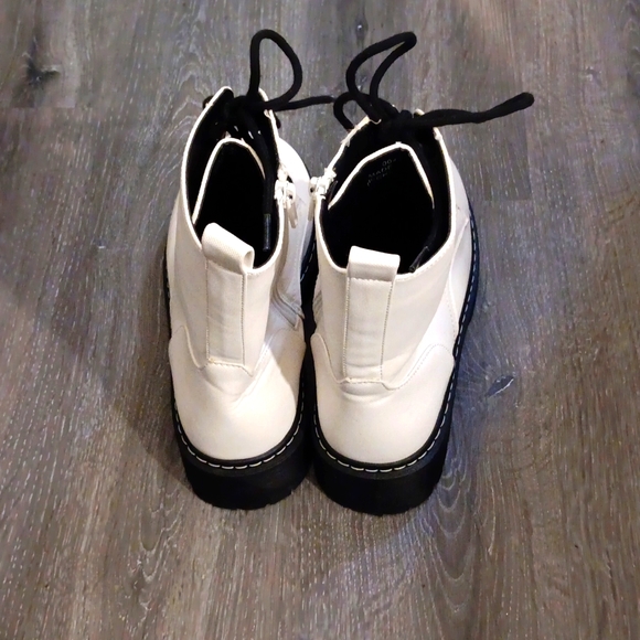 Forever 21 Combat Boots White 7.5 - Picture 4 of 9